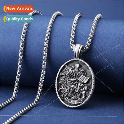 Pure Pewter Pendant Men Hip Hop Necklace Medallion Pendant E