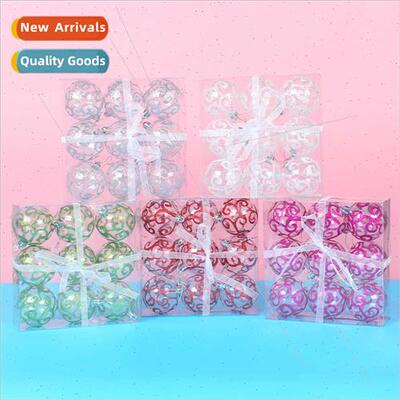 Transparent Balls Painted Patterned Plastic Balls Christmas