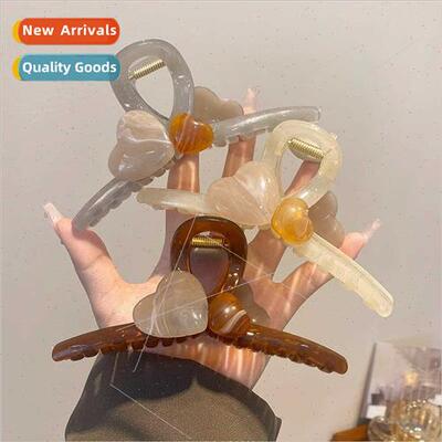 new acrylic love plate hair grip clip advanced sense shark c