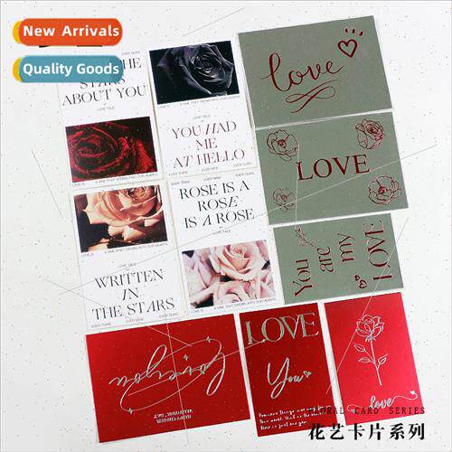 card floral packaging message card floral blessing greeting