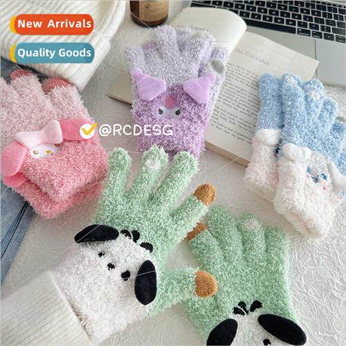 MINISO Adult Five Finger Mtens Cute Woolen Warm Kurumi Pacha