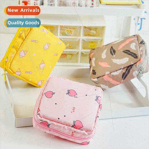 cartoon sanary napkin storage bag waterproof girls travel po