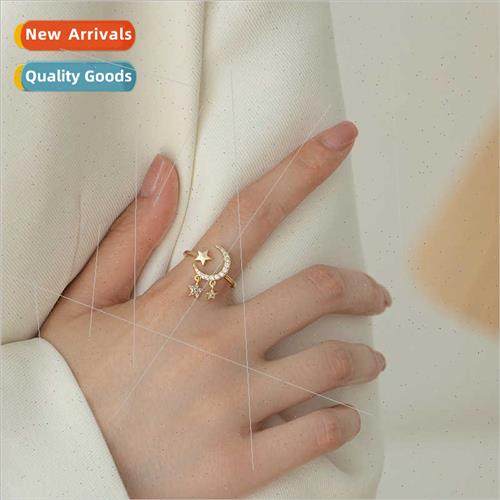 Star moon open ring tide female niche fashion adjustable hje