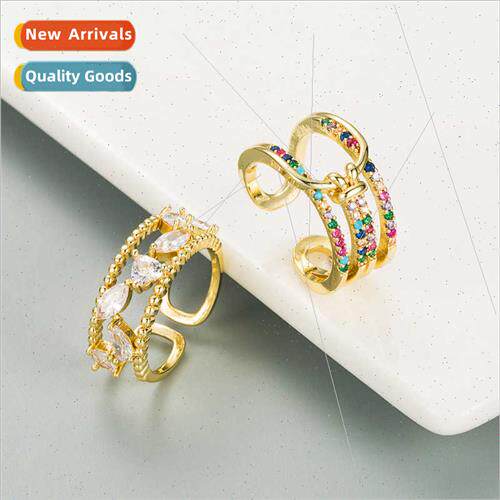 Europe Personalized Open End Ring Women Copper Genuine Gold