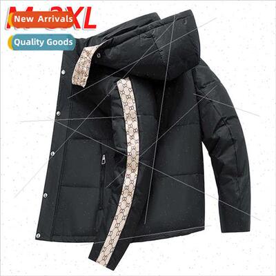 Short hooded down jacket men women 2023 winter tide thickene