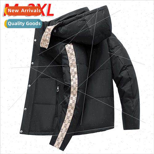 Short hooded down jacket men women 2023 winter tide thickene