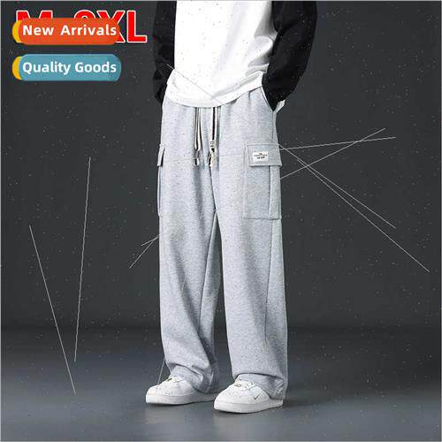 Work pants men spring fall tow straight pants tide boys pant