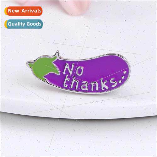 new Creative Personalized Oil Drop Brooch Eggplant Zinc Allo