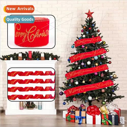 New Christmas Ribbon Hanging Christmas Tree Decorations Red