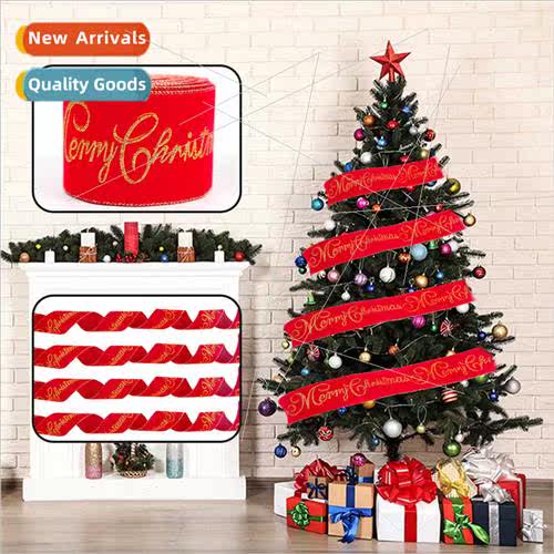 New Christmas Ribbon Hanging Christmas Tree Decorations Red