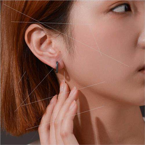 Korean  simple metal wind personaly creative  earrings taniu