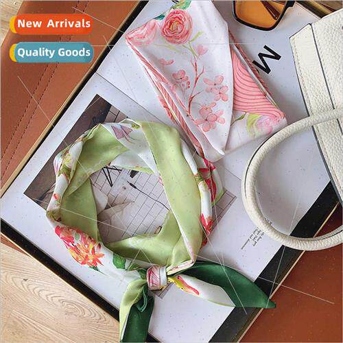 2023 small silk scarf thin narrow long silk scarf long small