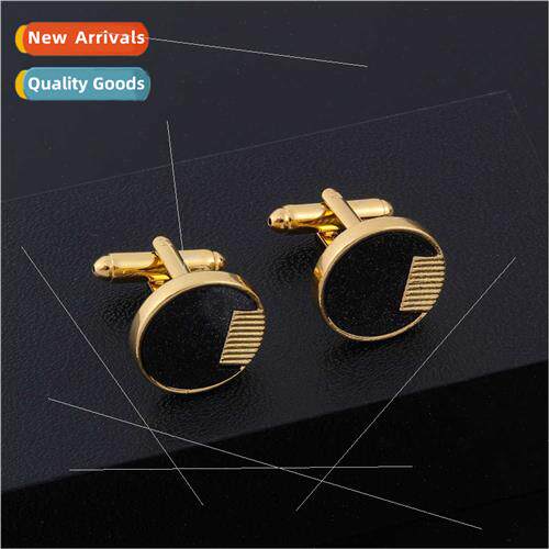 New product cufflinks round black cufflinks French shirt cuf