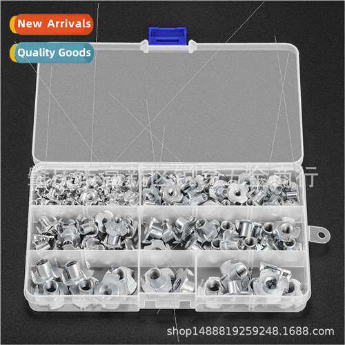 120pcs box zinc-plated four-jaw nuts claw nuts wood panel fu