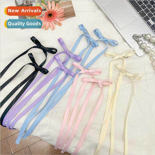 Braided hair ribbons tied hair headdress bow hair clips fema