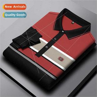 spring silk shirts ice thin fall men aged middle summer Dad