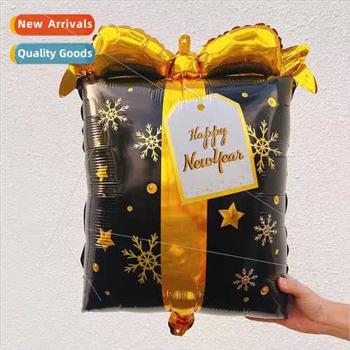 New gift modeling aluminum film balloon black gold gift box