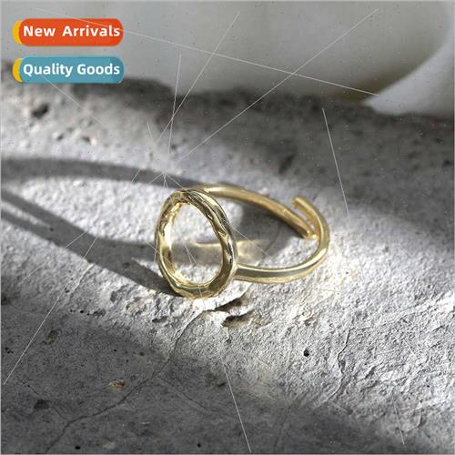 Ring simple cold wind 925 silver female Europe niche opening