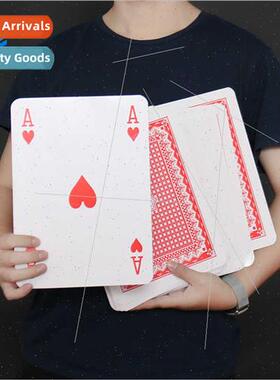 A4 playing cards large long short cards props poker training