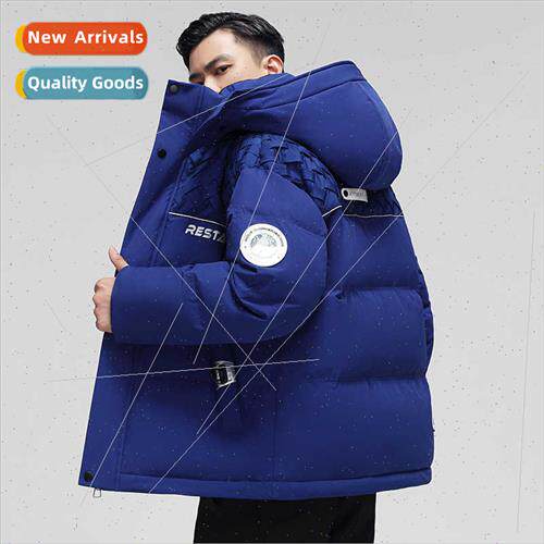 Short winter down jacket women 2023 winter men women blue th