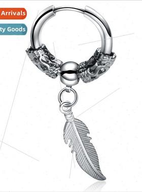 Korean  simple metal wind personaly creative  earrings strai