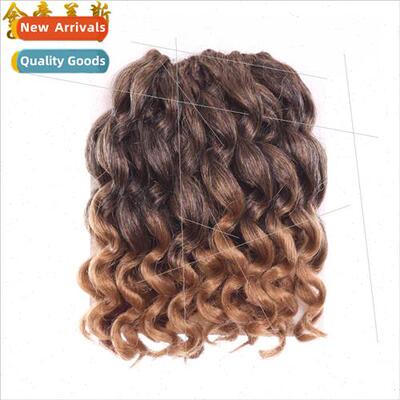 Women crochet hair wand curl hair extensions high temperatur