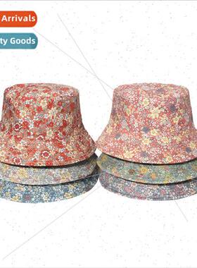 Flower printed flower pot hat sunshade spring sun hat floral