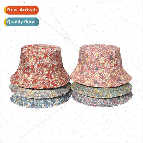 Flower printed flower pot hat sunshade spring sun hat floral