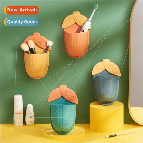 Corn Wall Mounted Shelf No Punch Bathroom Toothbrush Toothpa
