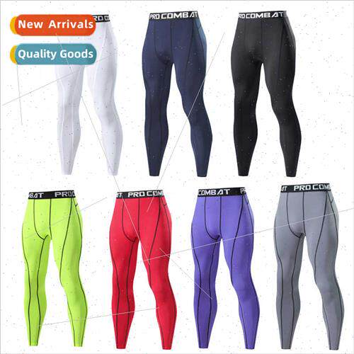 Sports tight trousers men quick-drying elastic running fness