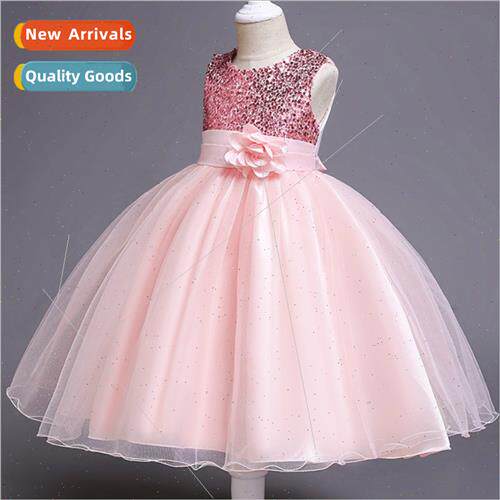 Girl Girls  kids Baby kid Dress red Flower Dresses whe