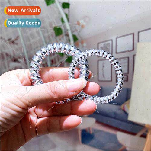 Korea telephone wire hair band tie hair cute -marking metal