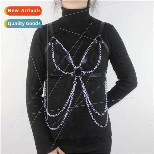 Women Leather Sexy Bondage Clothes Belt Chain Jewelry Corset