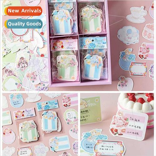 Sweet Tea Story Sticky Notes Bag Cute Girl Heart Sticky Note