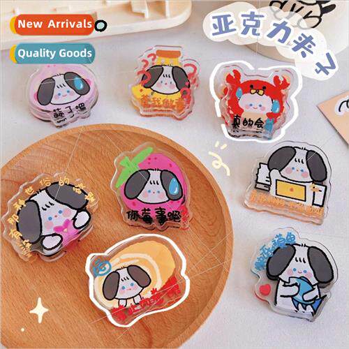 Acrylic clip folder student books data test paper corner cli