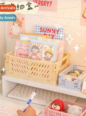 Desktop foldable organizer student stationery shelf sub sund