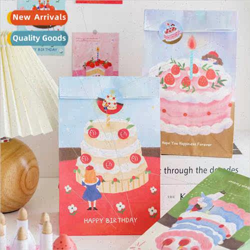 New flat paper bags cute cartoon birthday gift bags children