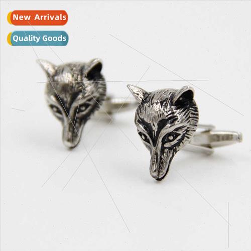 metal wolf head shape men personalized business French cuffl