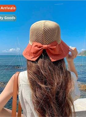 2021 spring summer new colour blocking cotton linen hollow l