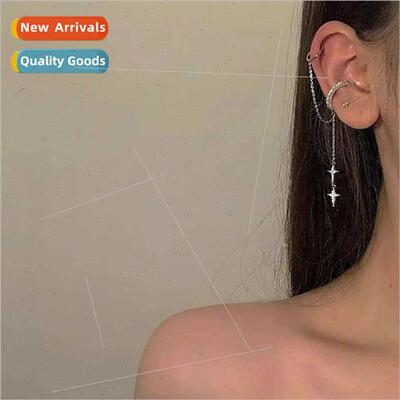 Network Tassel Ear Bone Clip Chain Earrings Whout Ear Holes