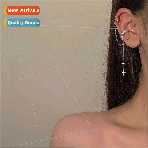 Network Tassel Ear Bone Clip Chain Earrings Whout Ear Holes