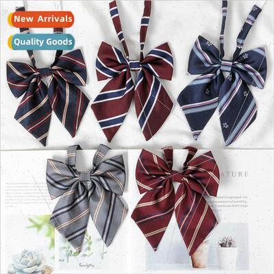 Japan college jk bow tie women shirt burgundy student bow ti