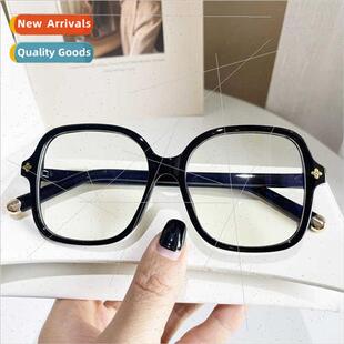 Retro square frame myopia glasses female senior sense vegan