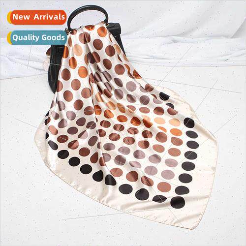 22 fall new simulation silk scarf 90CM female printing large