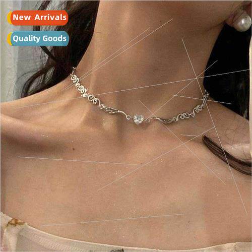 Angel wings necklace wings whe stone super flash love diamon