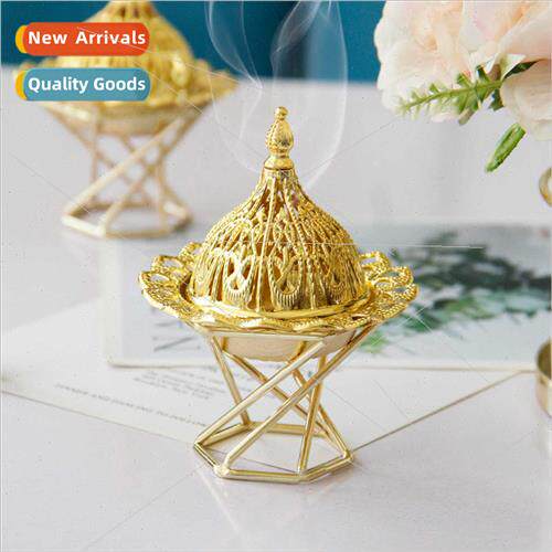 Middle East Arabic gold metal incense burner mini small hand