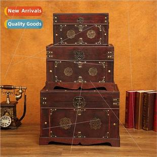 Chest Three Clothes Large Clut Home Wooden Set Vintage Piece