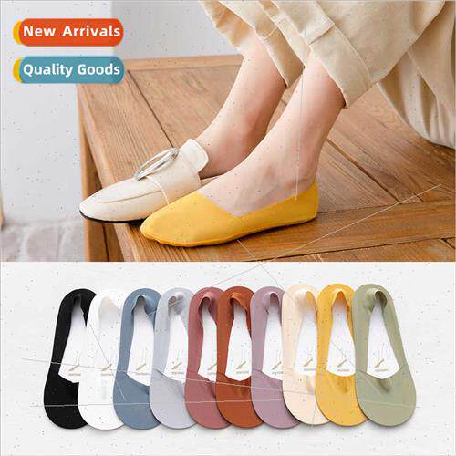 2023 new spring summer ice silk boat socks women low-top soc