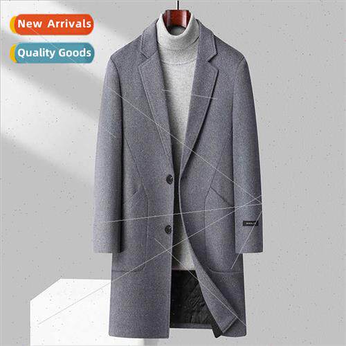Trench coat men in long Korean  spring fall  thickened senio