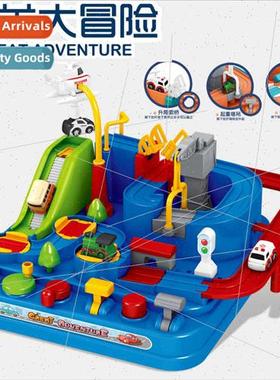 Car breakthrough adventure train track set puzzle children b